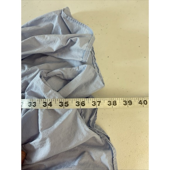 Anthropologie Maeve Asymmetrical Blue knee 3D shirt Dress Cotton Plus 3X Popover - Picture 5 of 10